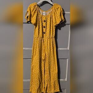 Heart and Arrow Girls Yellow Floral Size 4 Jumper